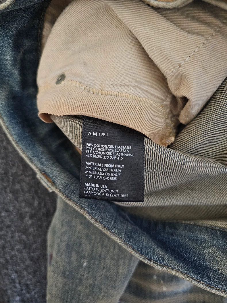 Amiri Amiri Yellow Clay Washed Paint Splatter Jeans - dmc Size US 33 - 7 Thumbnail