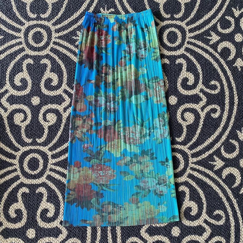 Issey Miyake Issey Miyake Vintage Pleated Floral Skirt - dmc Size US 30 / EU 46 - 2 Thumbnail