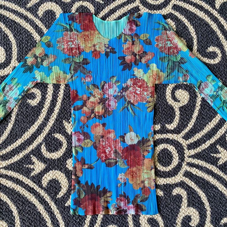 Issey Miyake Issey Miyake Vintage Blue Pleated Long Sleeve - dmc Size US M / EU 48-50 / 2 - 3 Thumbnail