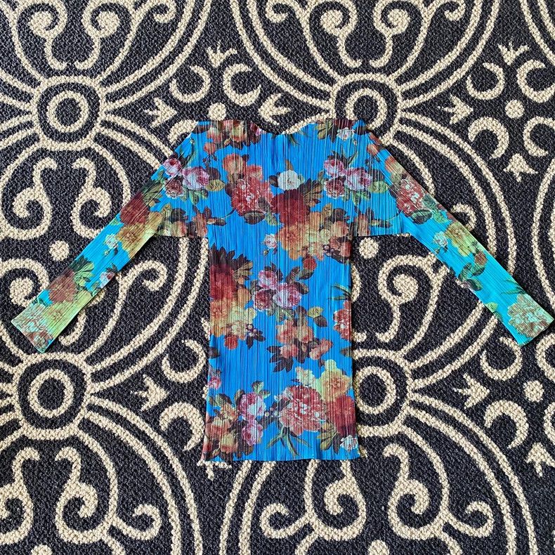 Issey Miyake Issey Miyake Vintage Blue Pleated Long Sleeve - dmc Size US M / EU 48-50 / 2 - 4 Thumbnail