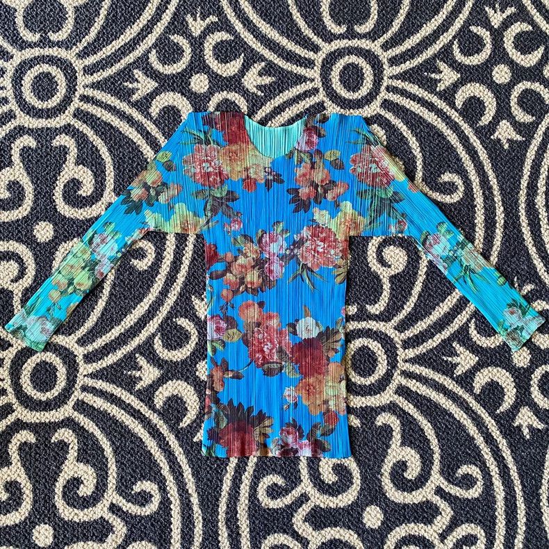 Issey Miyake Issey Miyake Vintage Blue Pleated Long Sleeve - dmc Size US M / EU 48-50 / 2 - 2 Thumbnail