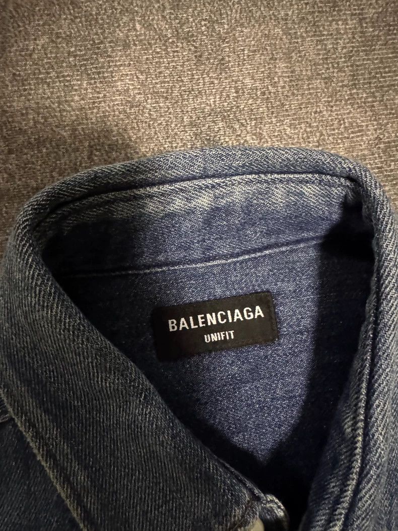 Balenciaga Balenciaga Denim Short Sleeve Shirt - dmc Size US XS / EU 42 / 0 - 3 Thumbnail