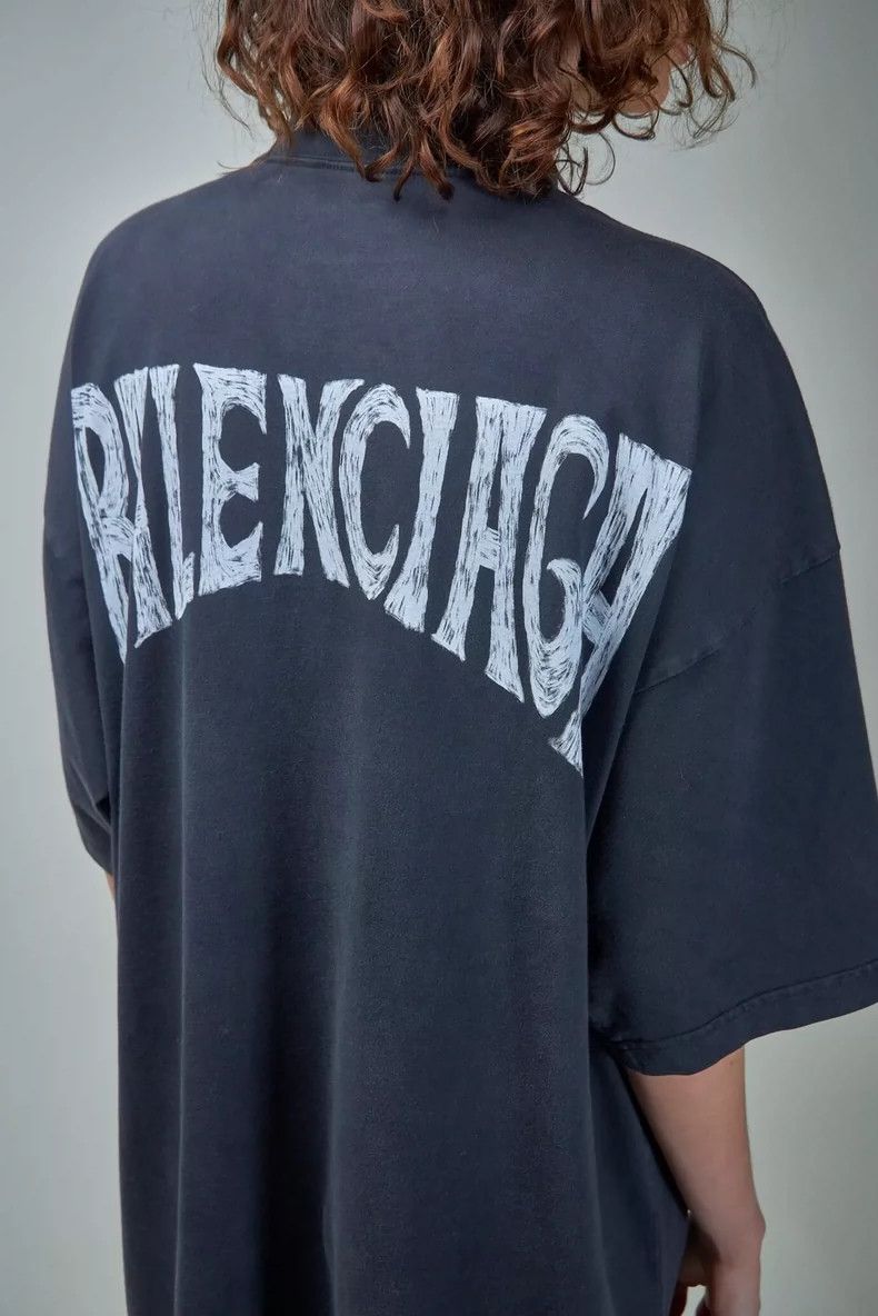 Balenciaga Balenciaga Paris Back Letter Short Sleeve Tee - dmc Size US M / EU 48-50 / 2 - 7 Thumbnail