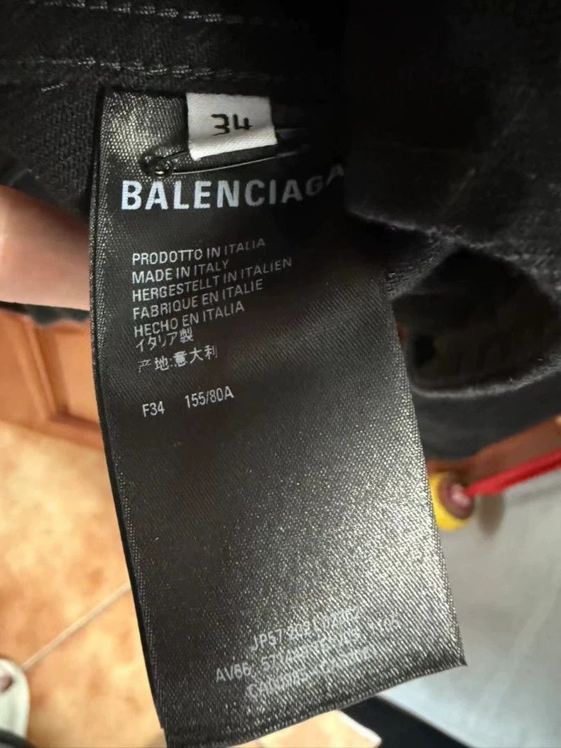 Balenciaga Balenciaga Black Denim Jacket with Crystals - dmc Size US M / EU 48-50 / 2 - 4 Thumbnail