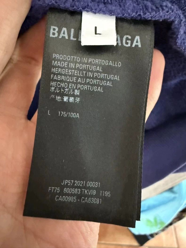 Balenciaga Balenciaga Blue Coke Embroidered Hoodie - dmc Size US L / EU 52-54 / 3 - 5 Thumbnail