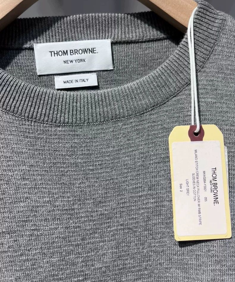 Thom Browne Thom Browne Grey Crewneck Sweater - dmc Size US M / EU 48-50 / 2 - 2 Thumbnail