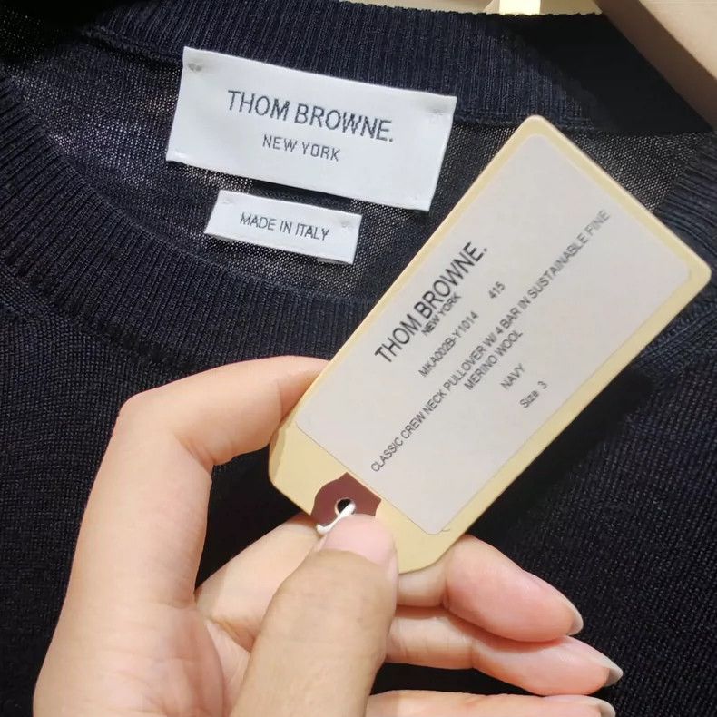 Thom Browne Thom Browne Blue Striped Wool Sweater - dmc Size US M / EU 48-50 / 2 - 2 Thumbnail