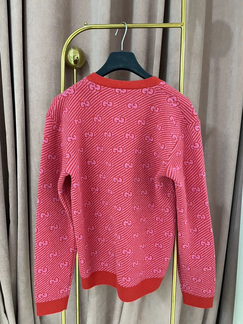 Gucci Gucci Pink Logo Knit Cardigan - dmc Size US S / EU 44-46 / 1 - 3 Thumbnail