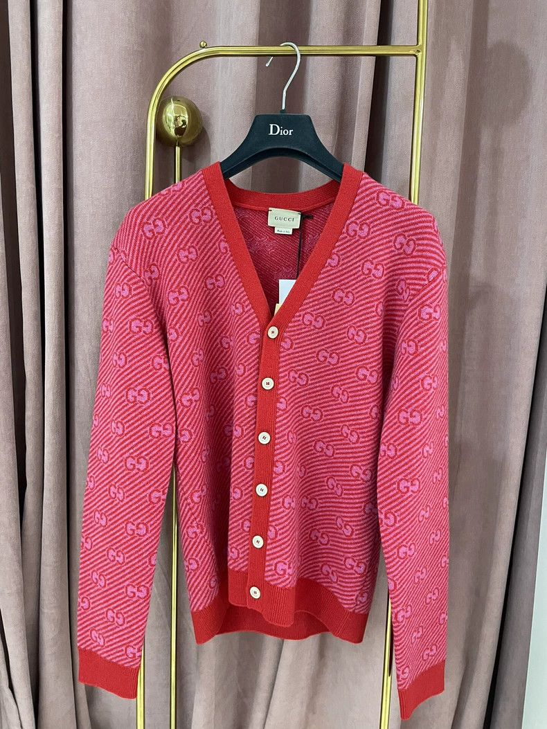 Gucci Gucci Pink Logo Knit Cardigan - dmc Size US S / EU 44-46 / 1 - 2 Thumbnail
