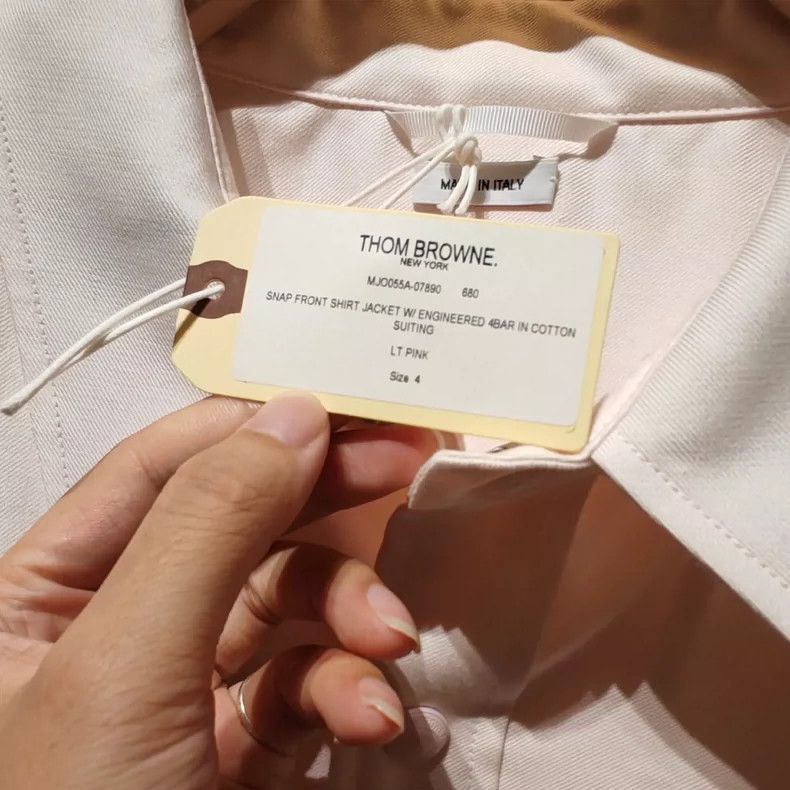 Thom Browne Thom Browne Pink Oxford Shirt Jacket - dmc Size US M / EU 48-50 / 2 - 2 Thumbnail