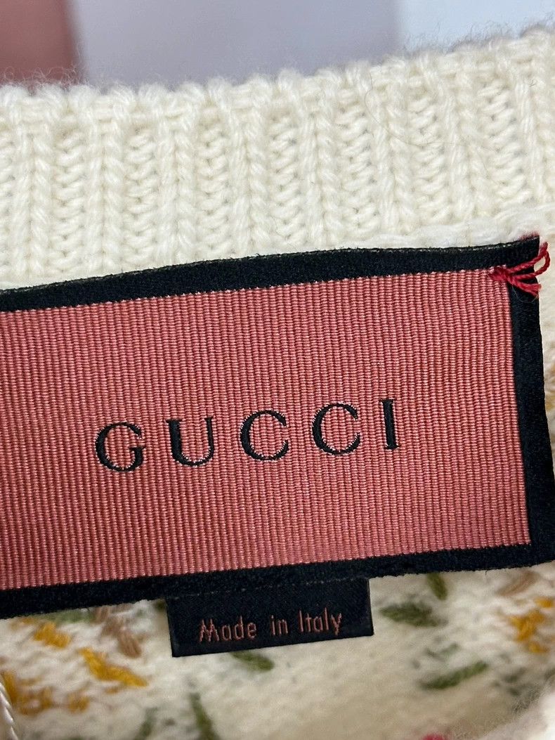 Gucci Gucci Beige Embroidered Long Sleeve Sweater - dmc Size US M / EU 48-50 / 2 - 4 Thumbnail