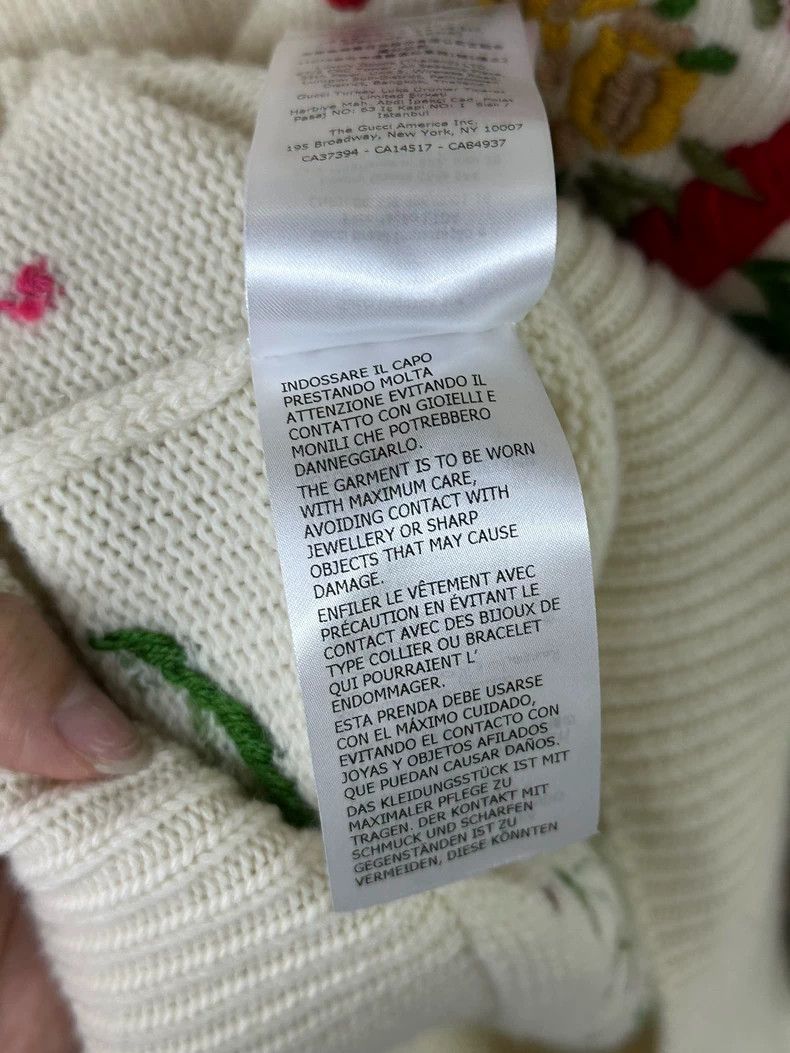 Gucci Gucci Beige Embroidered Long Sleeve Sweater - dmc Size US M / EU 48-50 / 2 - 8 Thumbnail