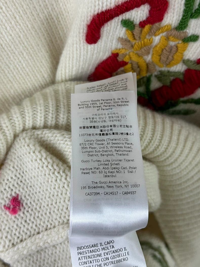 Gucci Gucci Beige Embroidered Long Sleeve Sweater - dmc Size US M / EU 48-50 / 2 - 7 Thumbnail