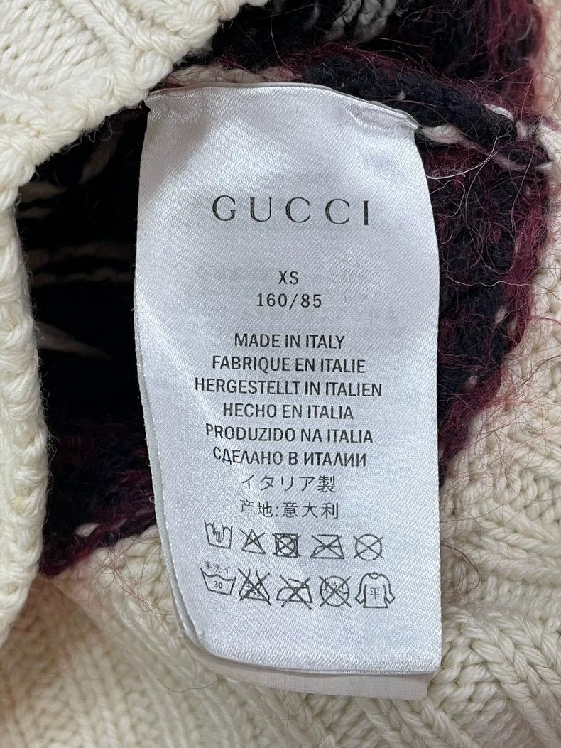 Gucci Gucci Red White Black Beaded Wool Sweater - dmc Size US XS / EU 42 / 0 - 7 Thumbnail