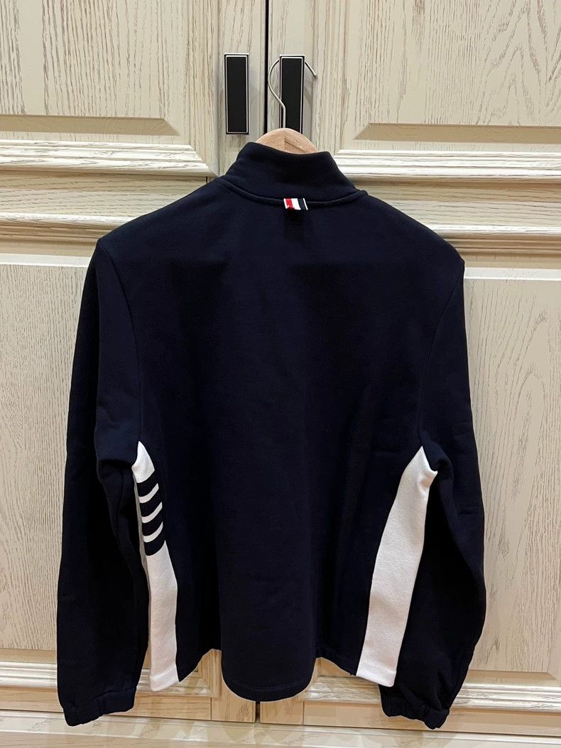 Thom Browne Thom Browne Colorblock Half-Zip Sweatshirt - dmc Size US M / EU 48-50 / 2 - 2 Thumbnail