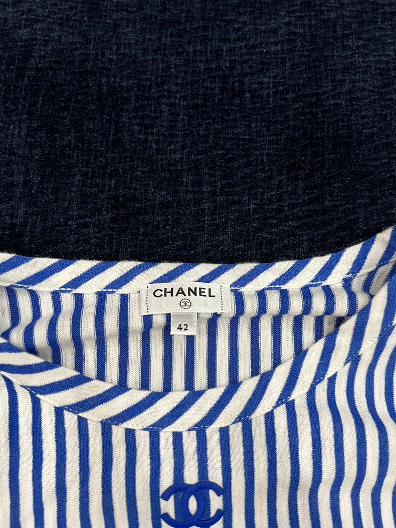 Chanel Chanel Nautical Striped Drawstring Dress - dmc Size US 31 - 3 Thumbnail