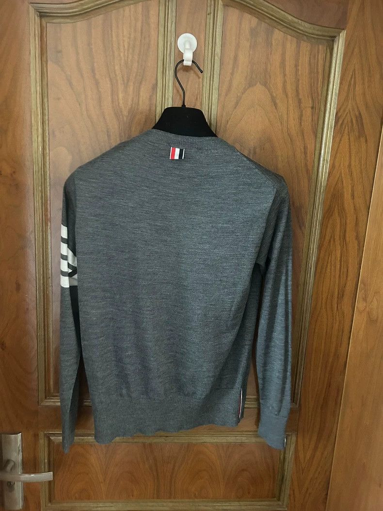 Thom Browne Thom Browne Gray Wool Knit Sweatshirt - dmc Size US XS / EU 42 / 0 - 2 Thumbnail