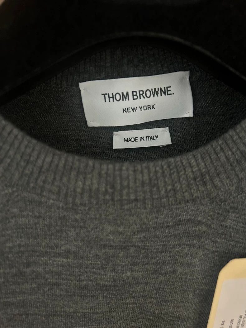 Thom Browne Thom Browne Gray Wool Knit Sweatshirt - dmc Size US XS / EU 42 / 0 - 5 Thumbnail