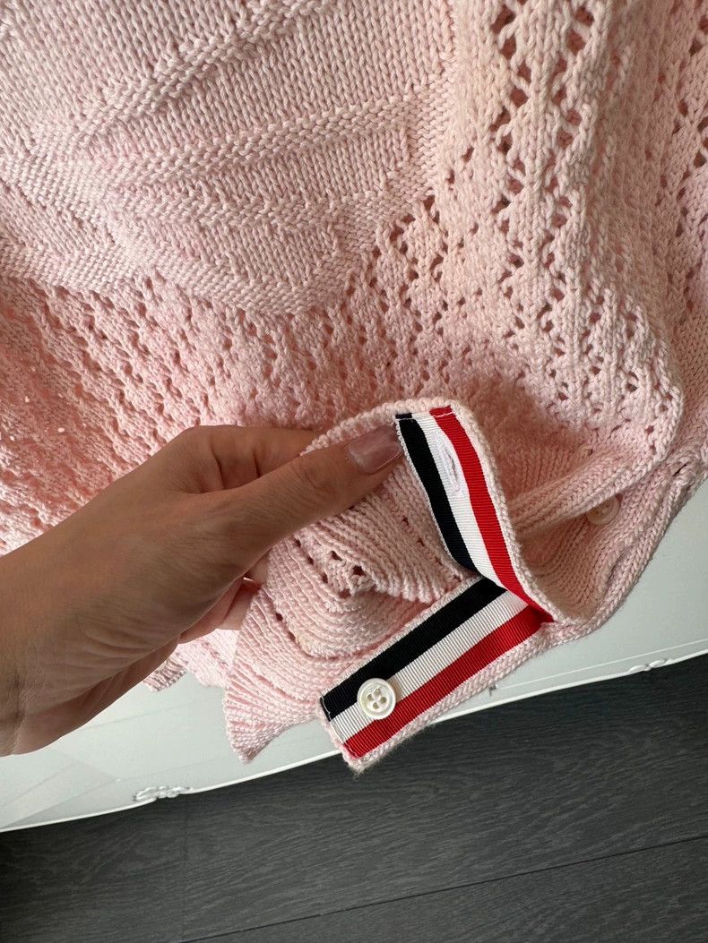 Thom Browne Thom Browne Pink Short Sleeve Knit Top - dmc Size US S / EU 44-46 / 1 - 4 Thumbnail