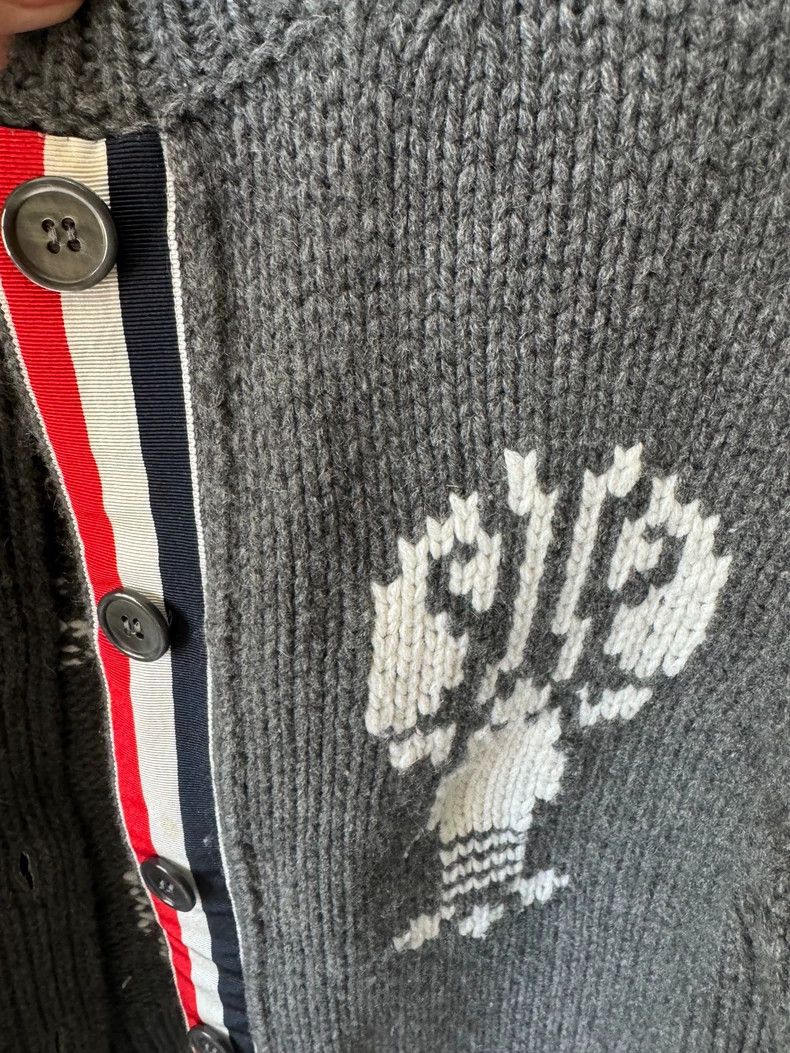 Thom Browne Thom Browne Gray Lobster Wool Cardigan - dmc Size US M / EU 48-50 / 2 - 4 Thumbnail
