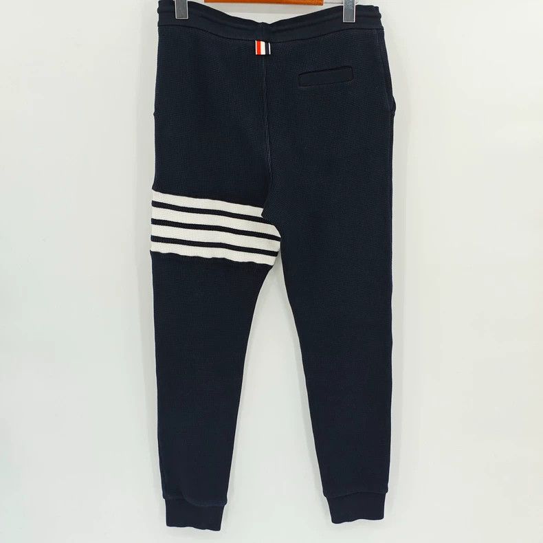 Thom Browne Thom Browne Navy Waffle Knit Sweatpants - dmc Size US 37 - 2 Thumbnail