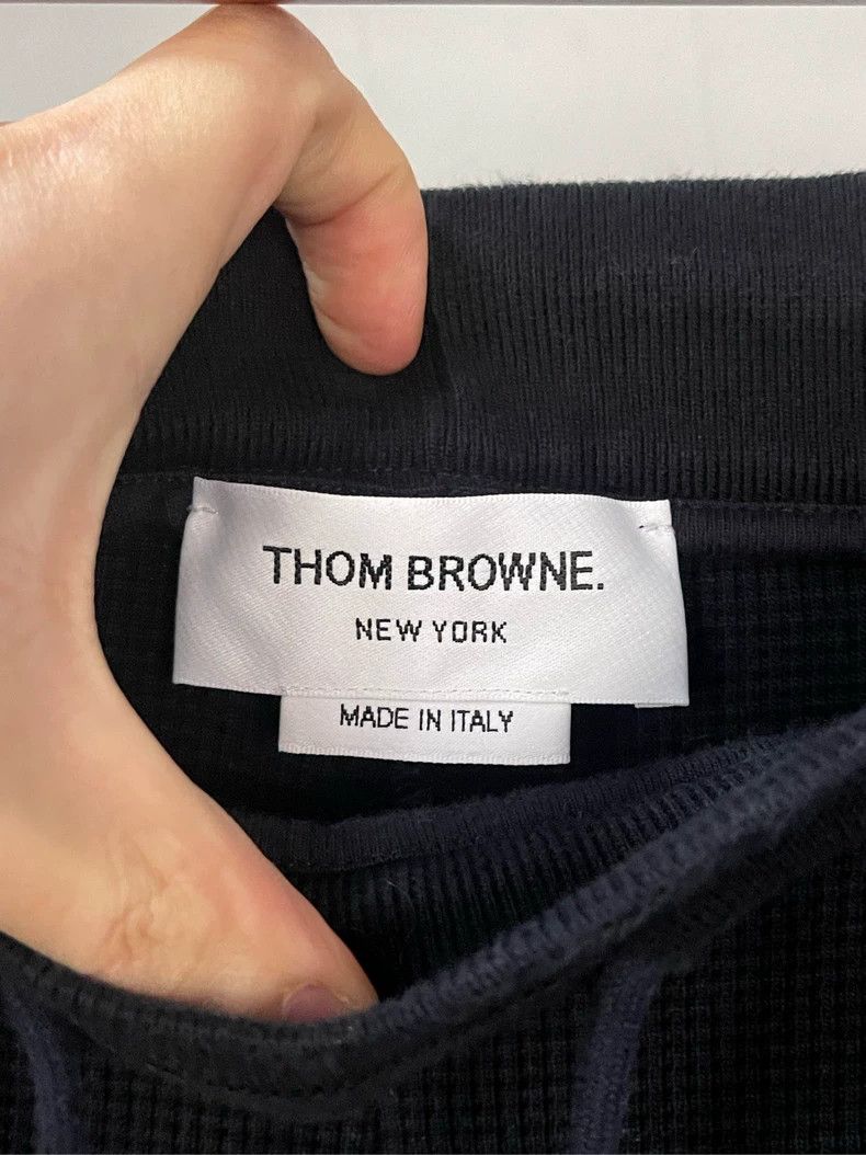 Thom Browne Thom Browne Navy Waffle Knit Sweatpants - dmc Size US 37 - 3 Thumbnail