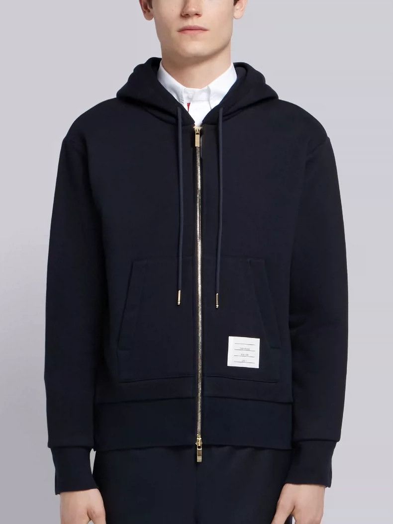 Thom Browne Thom Browne Striped Zip Hoodie - dmc Size US M / EU 48-50 / 2 - 2 Thumbnail