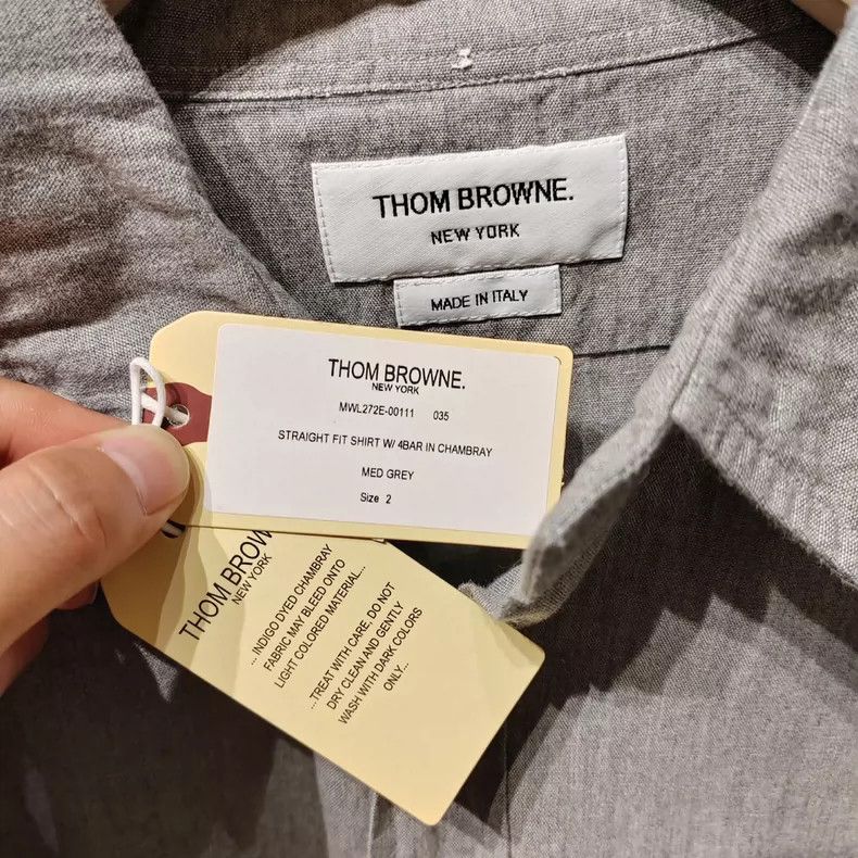 Thom Browne Thom Browne TB Cotton Button-Up Shirt - dmc Size US M / EU 48-50 / 2 - 6 Thumbnail