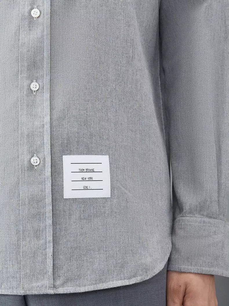 Thom Browne Thom Browne TB Cotton Button-Up Shirt - dmc Size US M / EU 48-50 / 2 - 4 Thumbnail