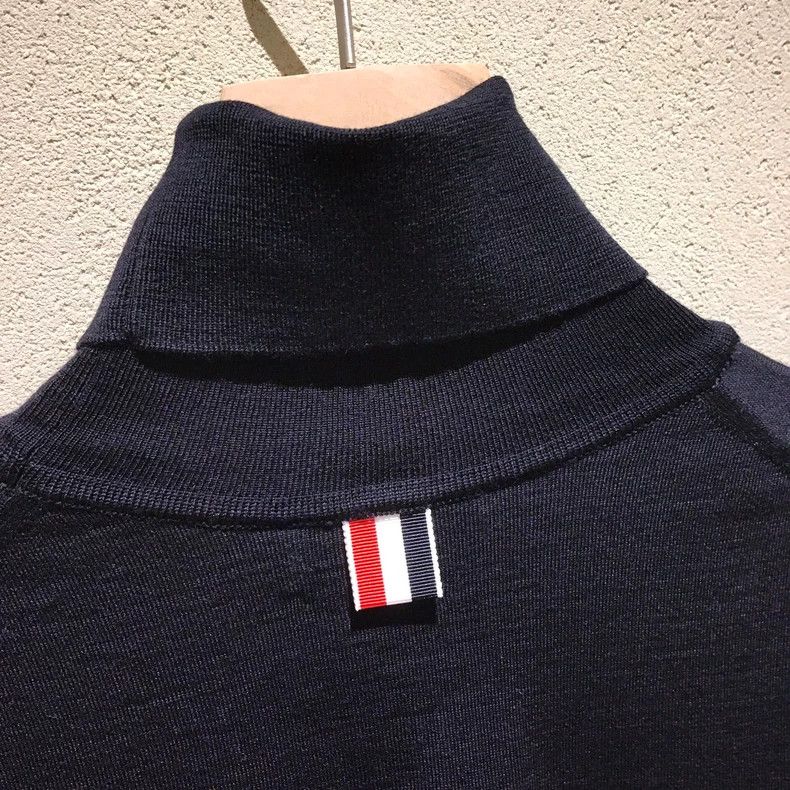 Thom Browne Thom Browne Striped Turtleneck Sweater - dmc Size US M / EU 48-50 / 2 - 4 Thumbnail