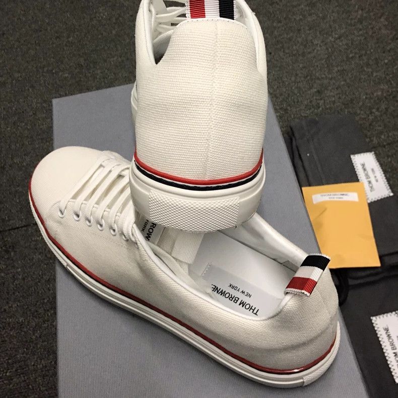 Thom Browne Thom Browne TB Canvas Lowtop Sneakers - dmc Size US 9.5 / EU 42-43 - 5 Thumbnail
