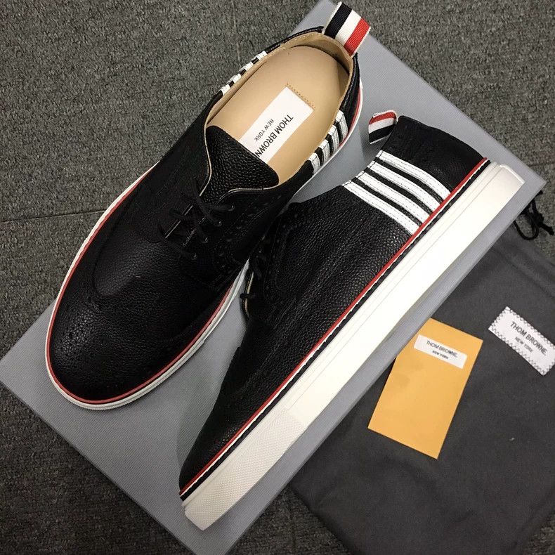 Thom Browne Thom Browne TB Leather Brogue Sneakers - dmc Size US 10.5 / EU 43-44 - 2 Thumbnail