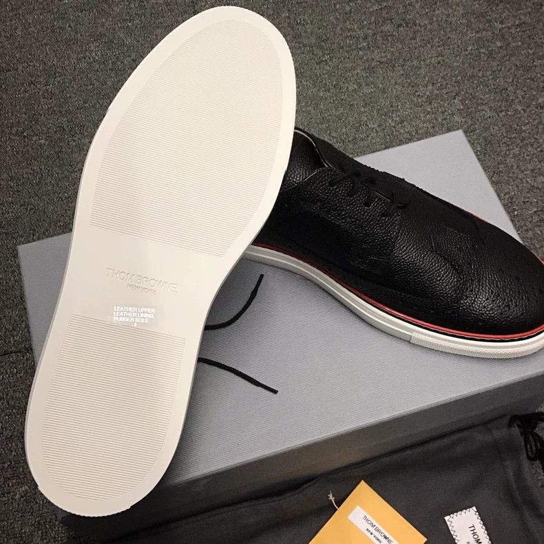 Thom Browne Thom Browne TB Leather Brogue Sneakers - dmc Size US 10.5 / EU 43-44 - 7 Thumbnail
