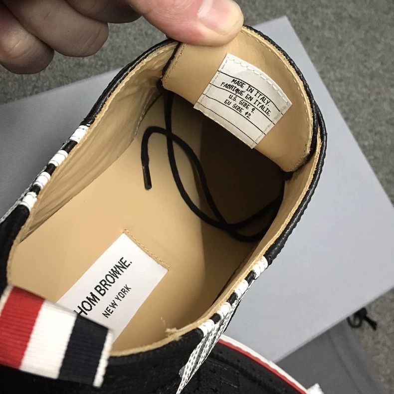 Thom Browne Thom Browne TB Leather Brogue Sneakers - dmc Size US 10.5 / EU 43-44 - 6 Thumbnail