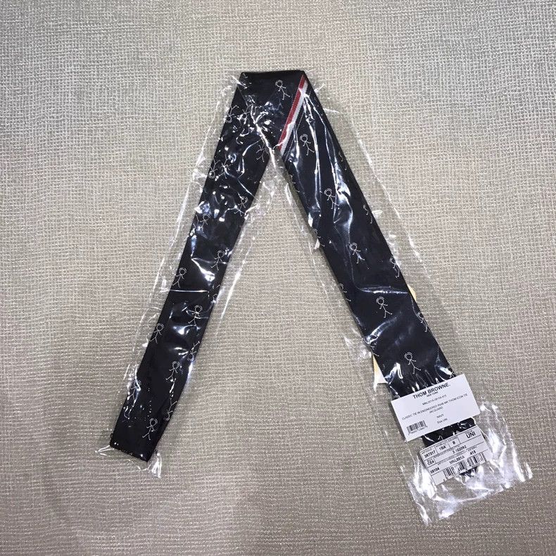 Thom Browne Thom Browne Embroidered Stickman Tie - dmc Size ONE SIZE - 3 Thumbnail