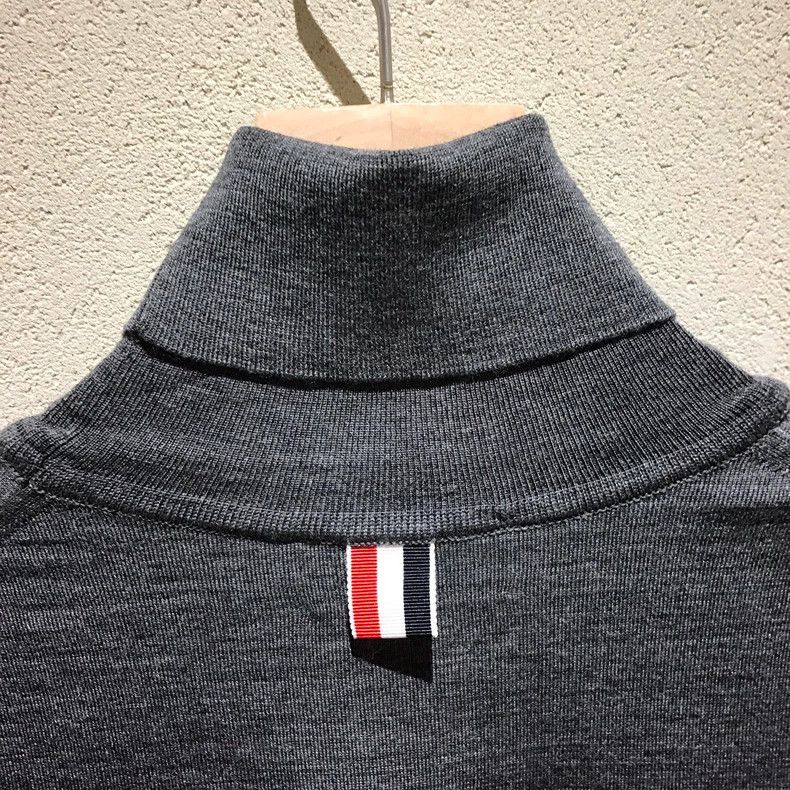 Thom Browne Thom Browne Grey Turtleneck Wool Sweater - dmc Size US M / EU 48-50 / 2 - 5 Thumbnail