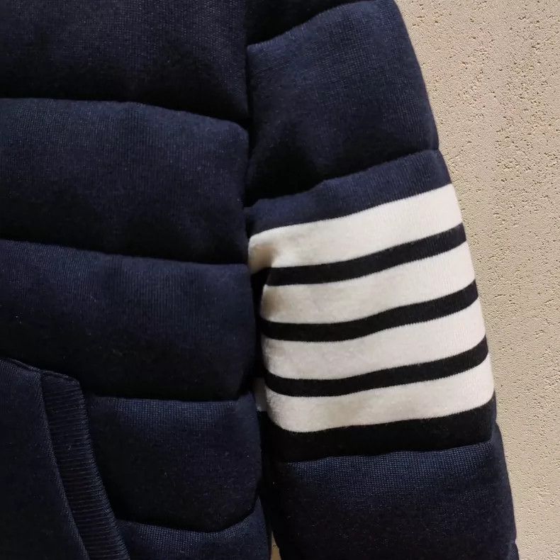 Thom Browne Thom Browne Striped Hooded Puffer Jacket - dmc Size US M / EU 48-50 / 2 - 4 Thumbnail