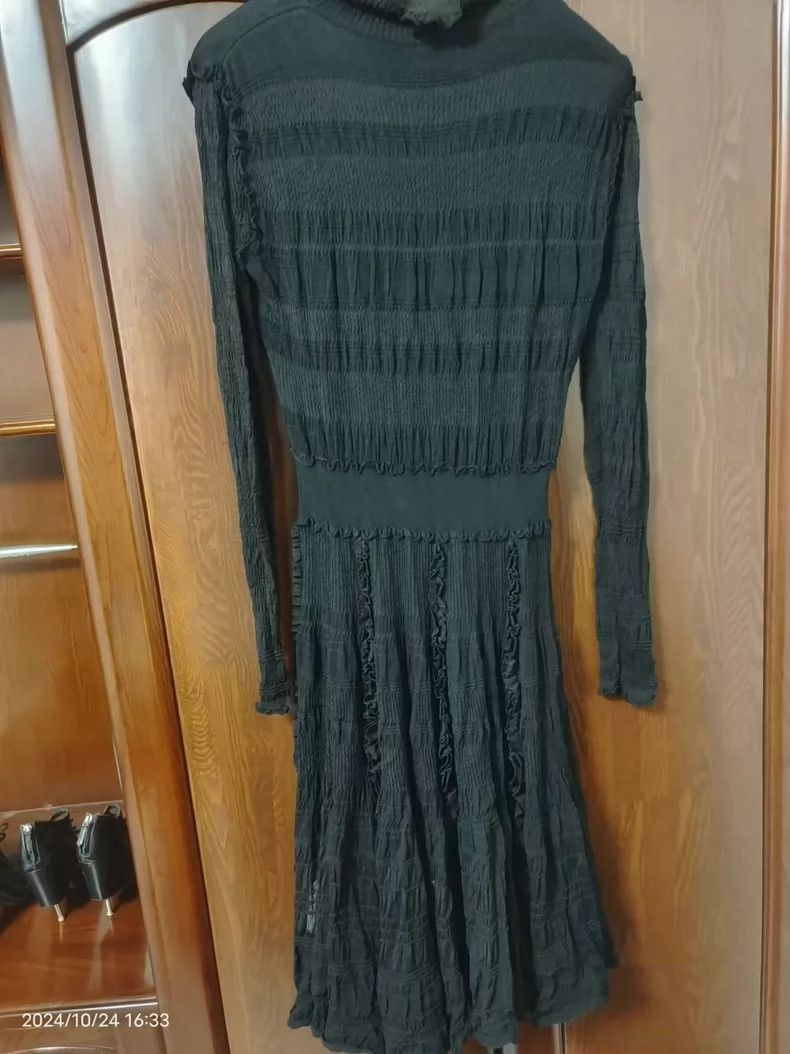 Alexander McQueen Alexander McQueen Black Long Sleeve Dress - dmc Size US S / EU 44-46 / 1 - 2 Thumbnail