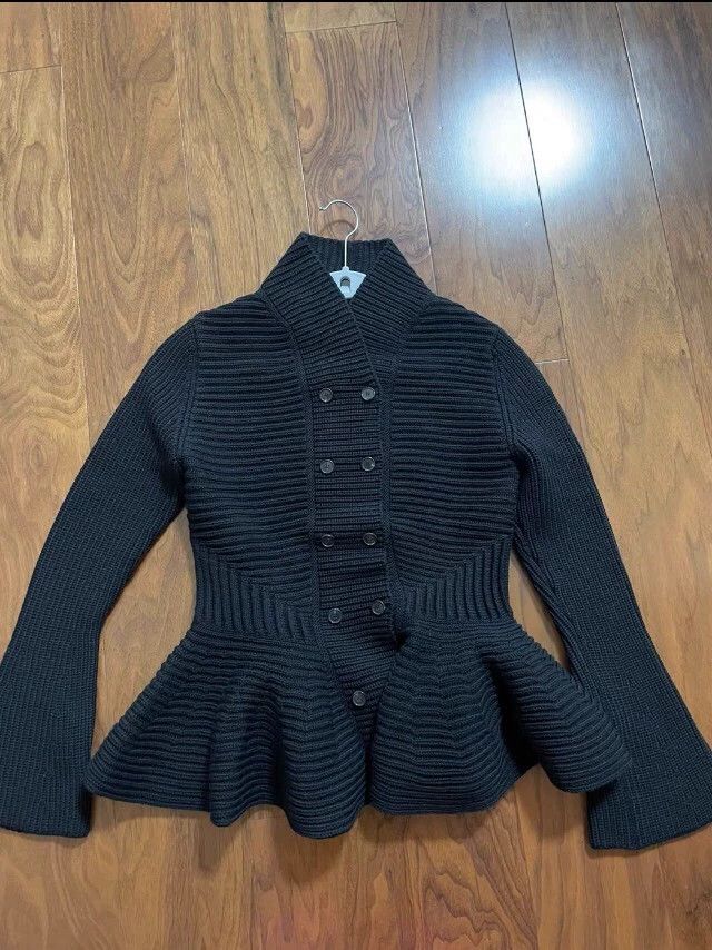 Alexander McQueen Alexander McQueen Black Wool Cardigan - dmc Size US M / EU 48-50 / 2 - 3 Thumbnail