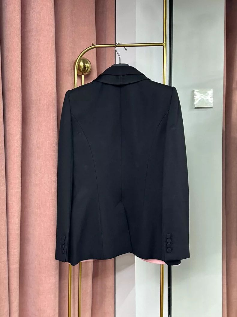Alexander McQueen Alexander McQueen Black Pink Lapel Blazer - dmc Size US L / EU 52-54 / 3 - 4 Thumbnail
