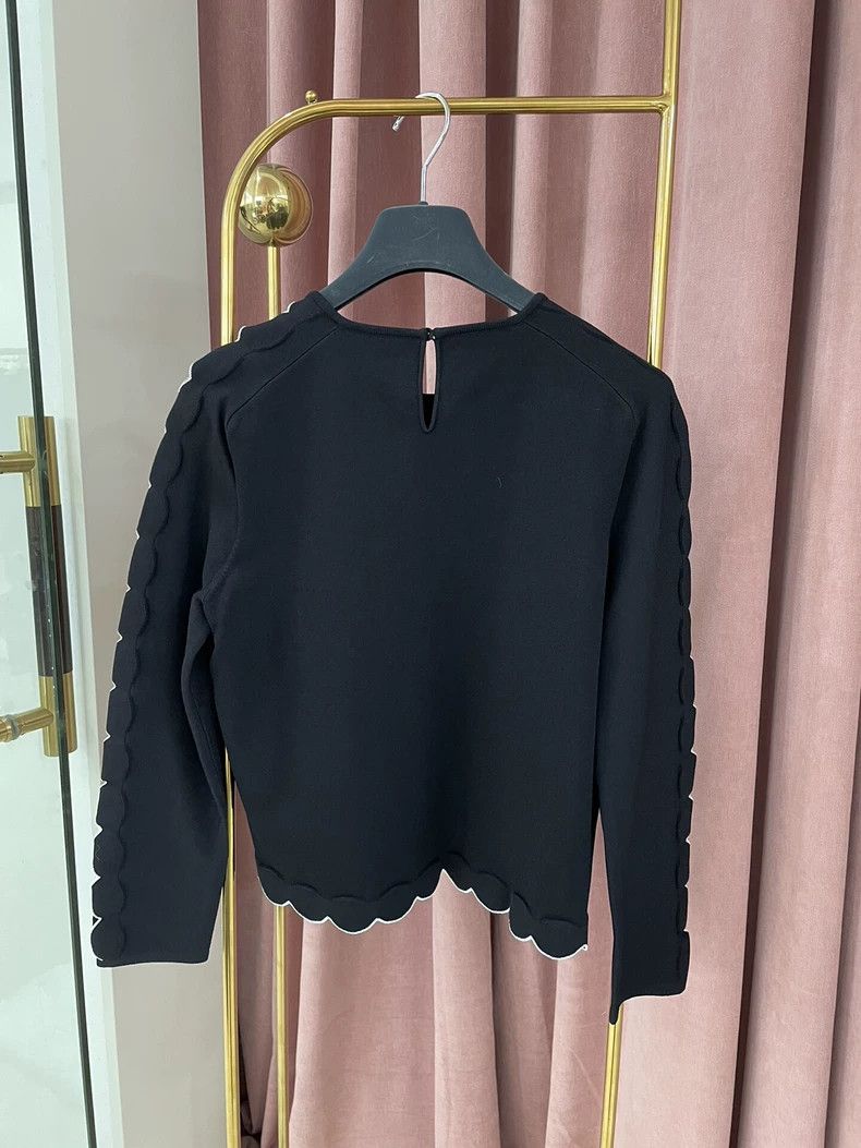 Alexander McQueen Alexander McQueen Black Knit Long-Sleeve Top - dmc Size US L / EU 52-54 / 3 - 2 Thumbnail