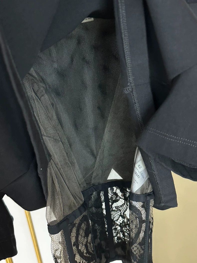 Alexander McQueen Alexander McQueen Black Mesh Lace Top - dmc Size US L / EU 52-54 / 3 - 4 Thumbnail
