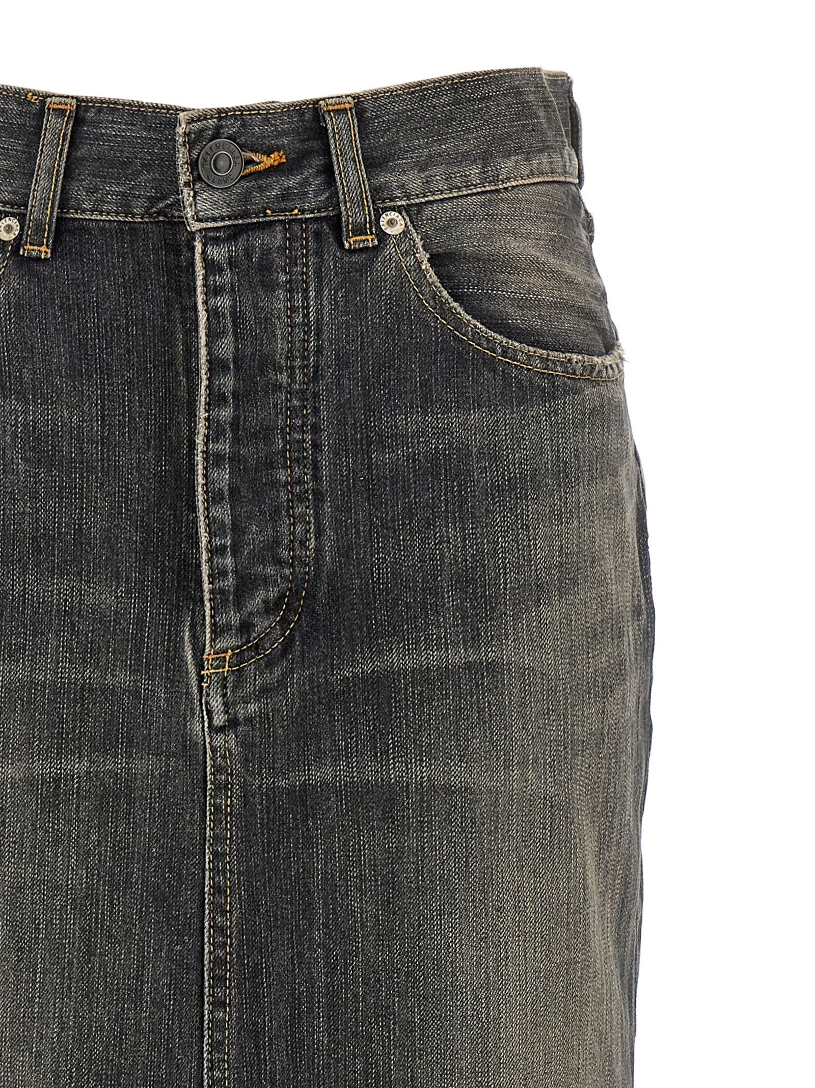 Balenciaga 'Lace Up' Denim Skirt Size 27" / US 4 / IT 40 - 3 Thumbnail