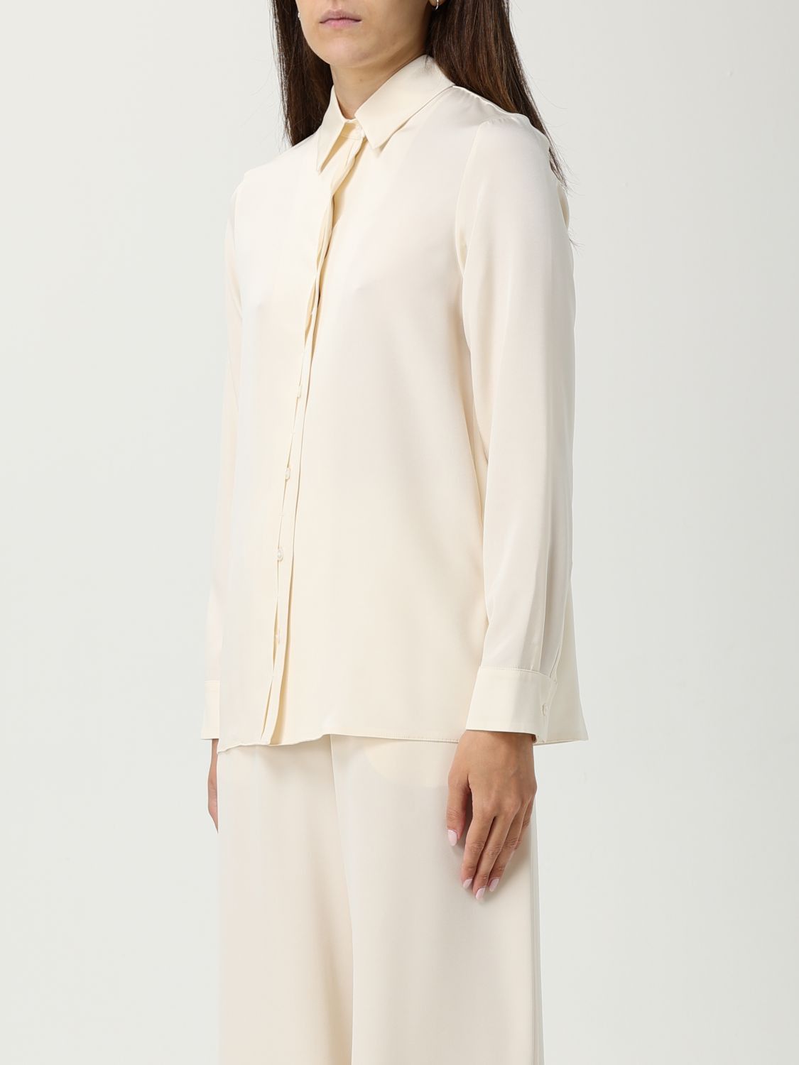 Max Mara Max Mara Shirt Woman Cream Size S / US 4 / IT 40 - 4 Thumbnail
