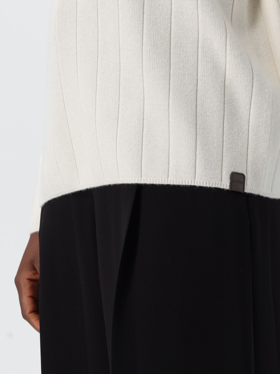 Max Mara Max Mara Sweater Woman White Size L / US 10 / IT 46 - 4 Thumbnail