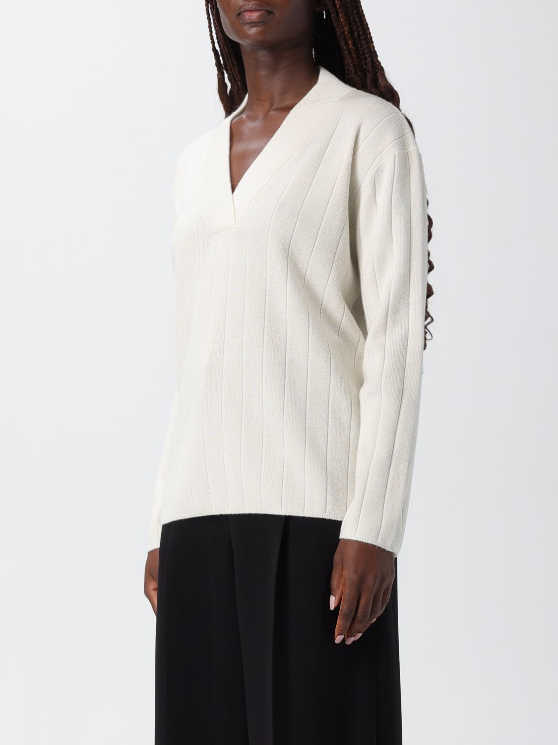 Max Mara Max Mara Sweater Woman White Size XS / US 0-2 / IT 36-38 - 3 Thumbnail