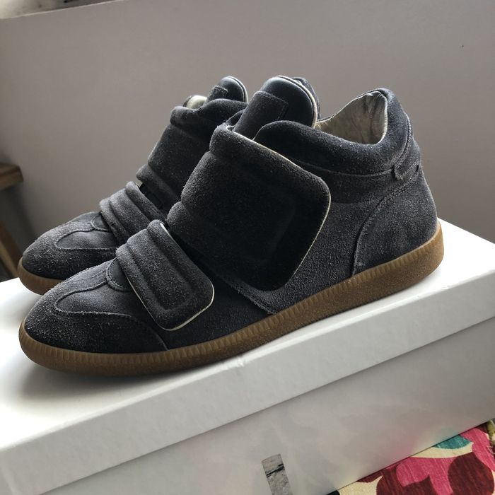 Maison Margiela Margiela Double Strap Clinic Suede Velcro Sneakers