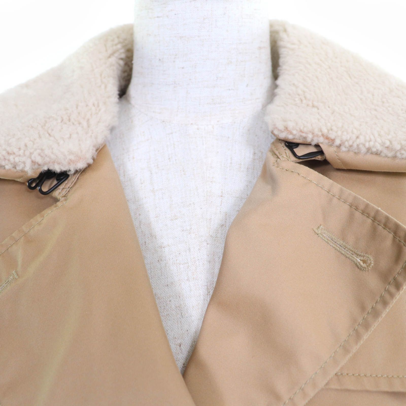 Coach Coach COACH Lamb fur collar Wool Lining Cotton Trench Coat Cotton Outerwear F20489 DUTY FREE for USA Size ONE SIZE - 4 Thumbnail