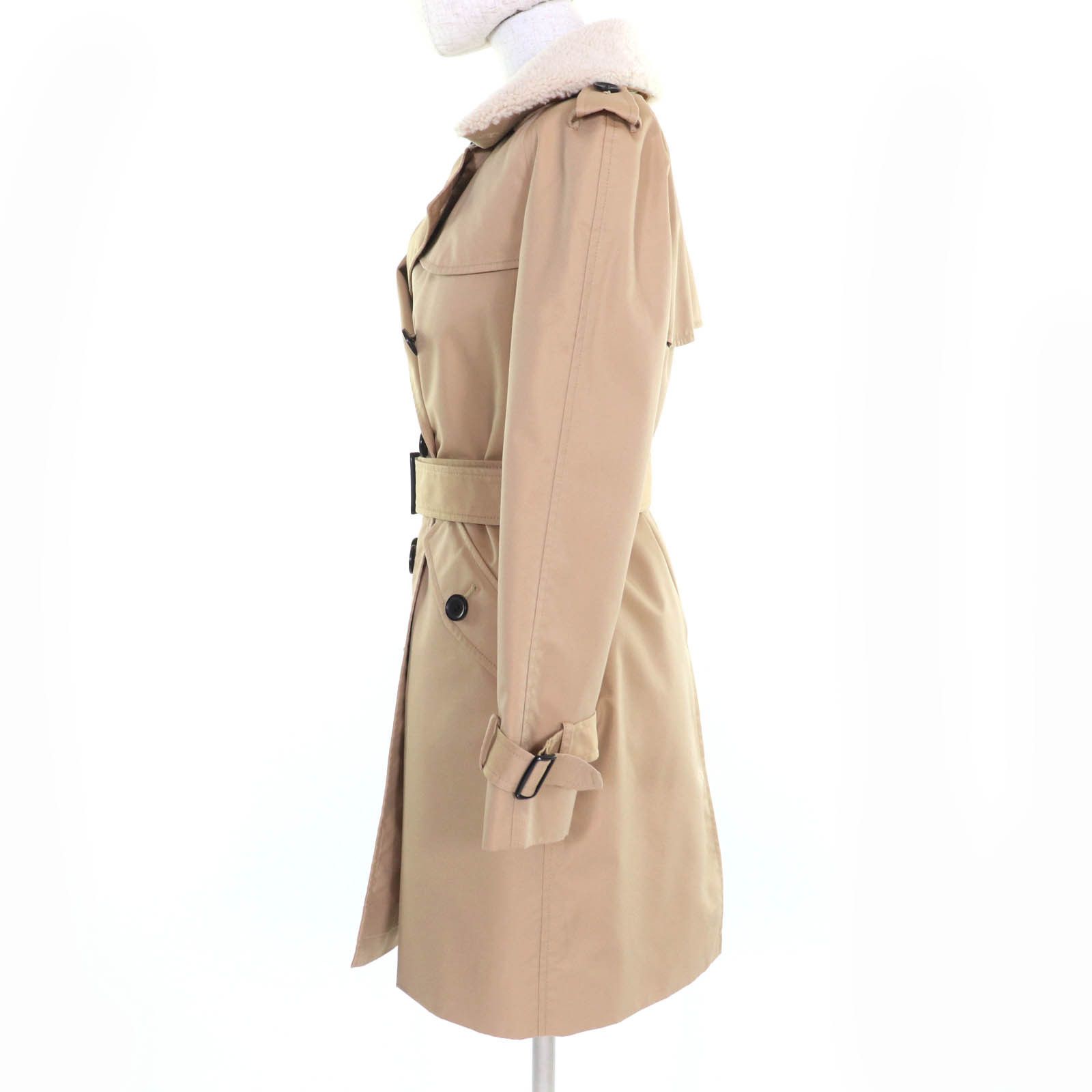 Coach Coach COACH Lamb fur collar Wool Lining Cotton Trench Coat Cotton Outerwear F20489 DUTY FREE for USA Size ONE SIZE - 2 Thumbnail