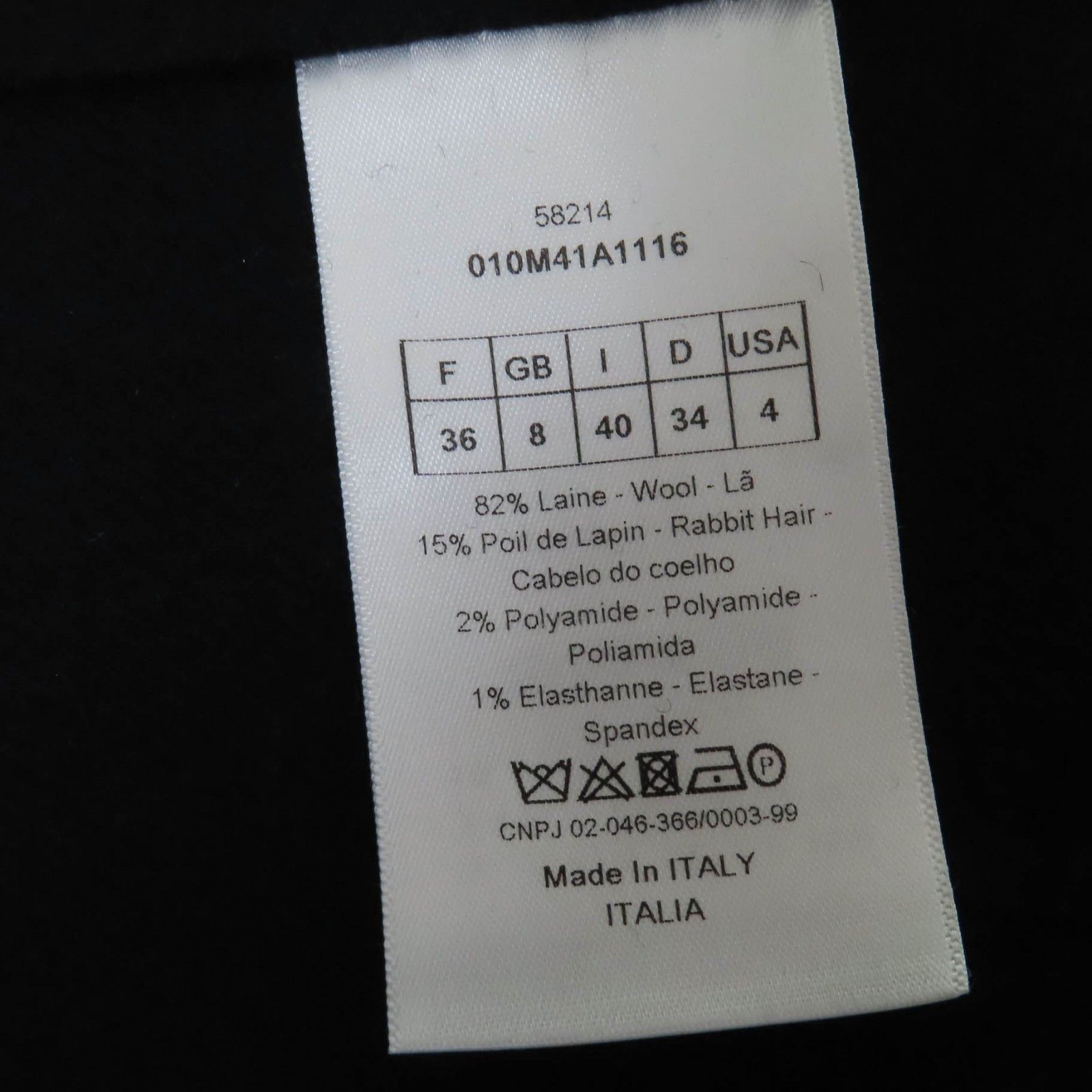 Dior Dior Christian Dior Wool Hooded Coat Leather Outerwear 010M41A1116 DUTY FREE for USA Size ONE SIZE - 7 Thumbnail
